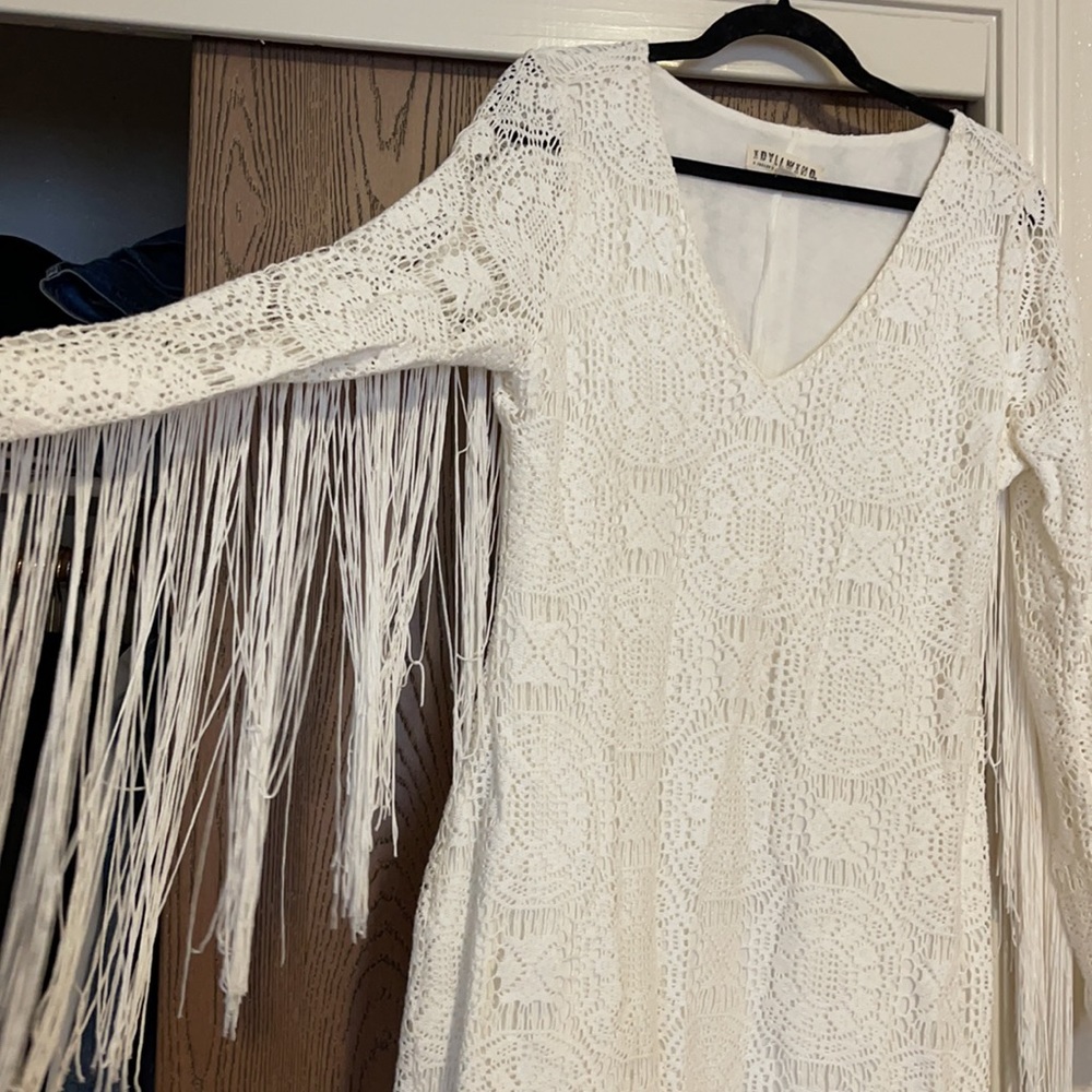 Crochet fringe dress